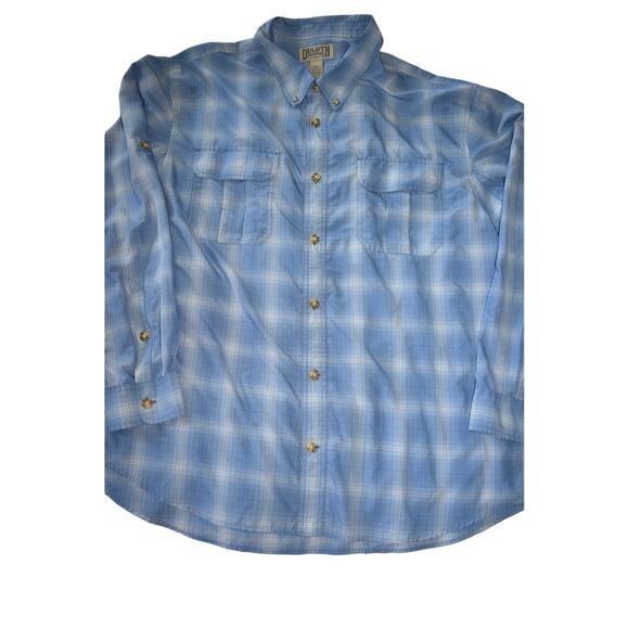 Mens Duluth Trading Armachillo Cooling Long Sleeve Plaid Shirt 3XL 3X XXXL - Picture 1 of 2